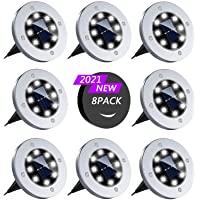SUPCHON 8 Piezas Luces Solares Exterior-Luces Solarenterradas 8 Leds Farolas Solares Exterior Solar Enterradas Bajo…